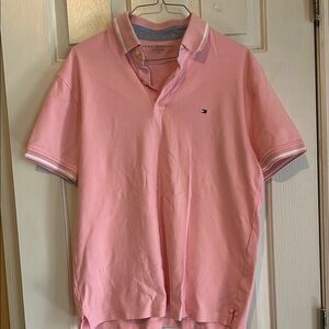 Tommy Hilfiger Pink Polo Shirt Classic Cotton Pique